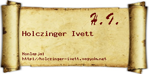 Holczinger Ivett névjegykártya
